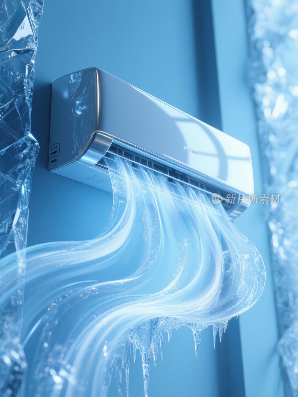 智能节能环保空调冷风冷气特效，空调设计