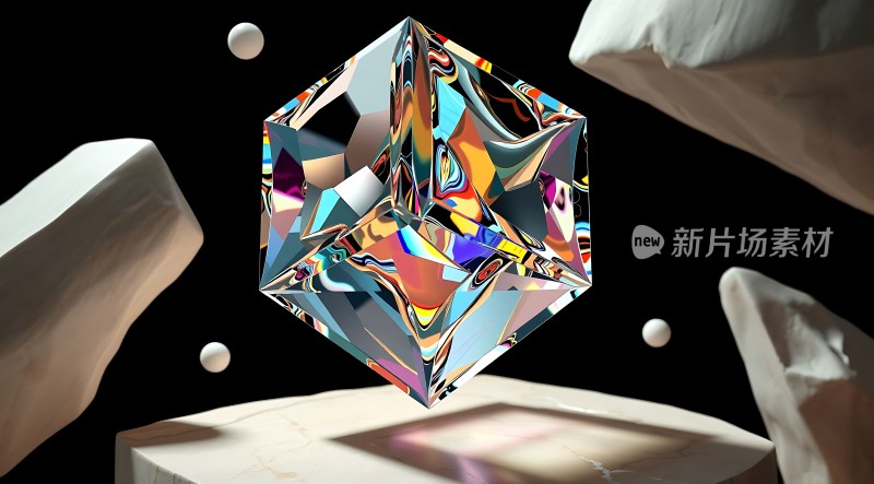 新片场素材多彩几何艺术