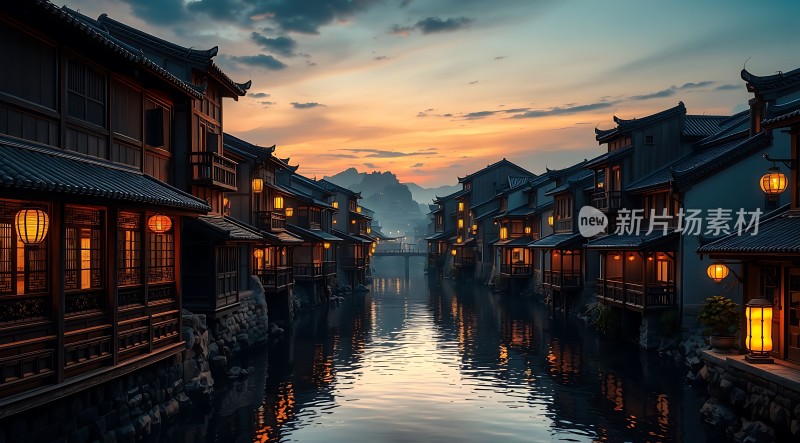 古色古香水乡夜色