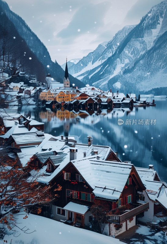 哈尔施塔特雪景