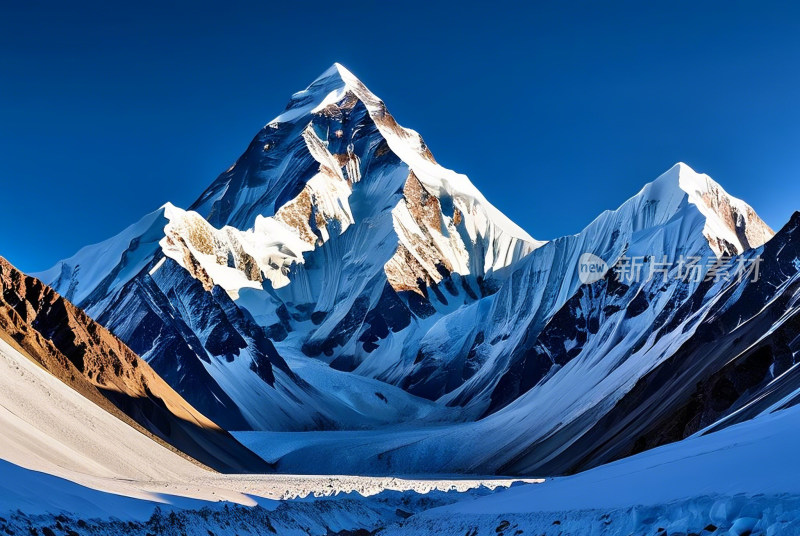 雪山天空山峰户外探险