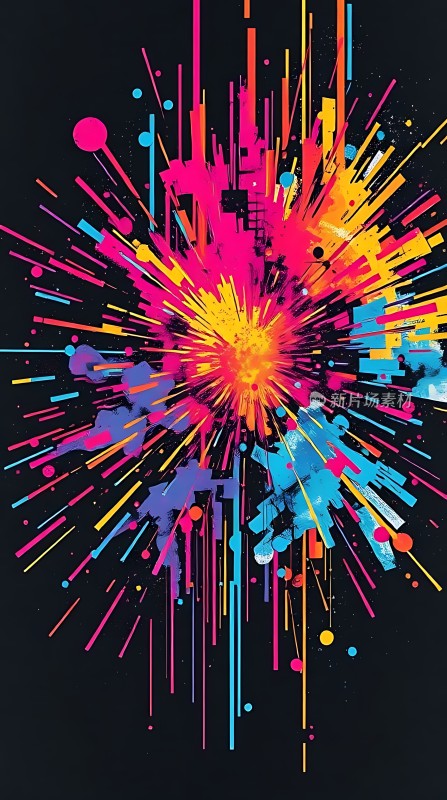 色彩爆炸霓虹光芒四射