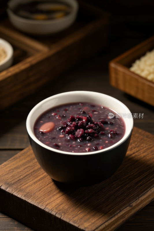 黑米粥中国传统经典美食中式家常美味食物