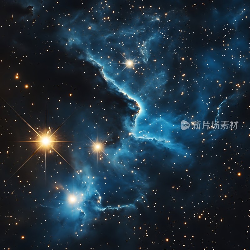 星云幻境璀璨星空下的神秘光芒