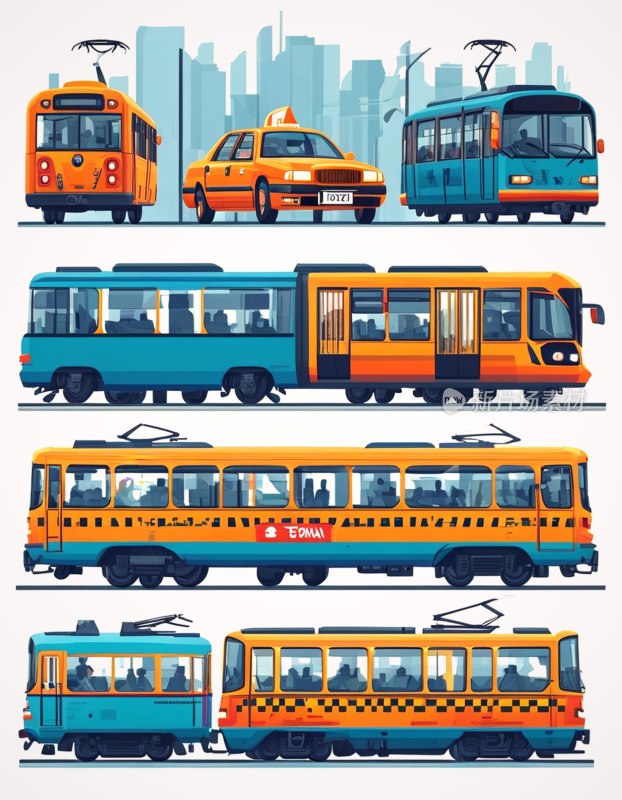 交通图标矢量集