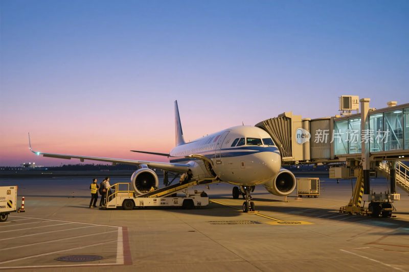 机场飞机停靠场景