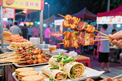 夜市美食烧烤摊 夜市美食烧烤摊