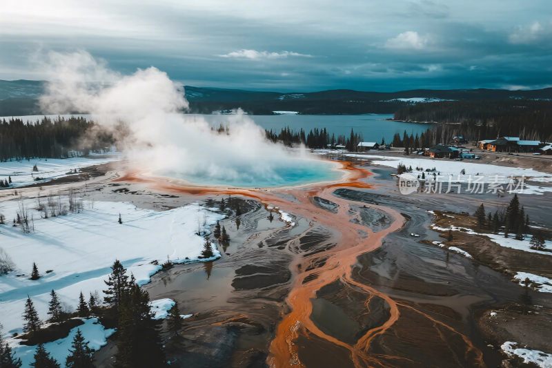 黄石地热温泉景观