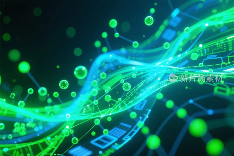 科技光效粒子插画