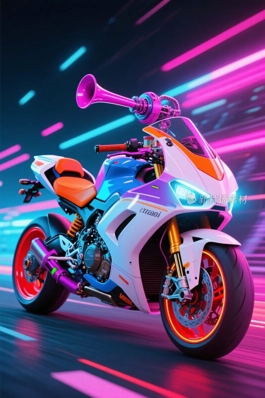 炫彩霓虹摩托车