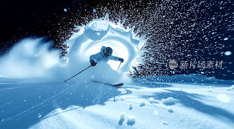 雪地速降风驰电掣