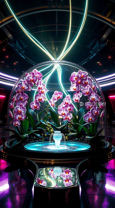 霓虹兰花梦幻世界