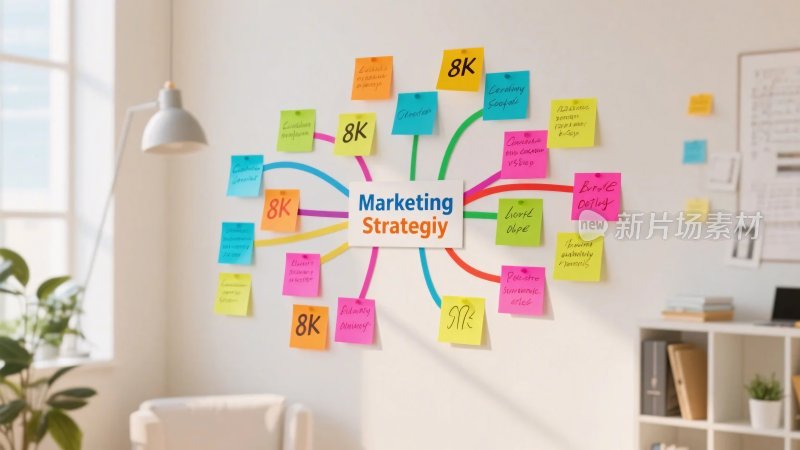 办公室市场营销思维导图展示