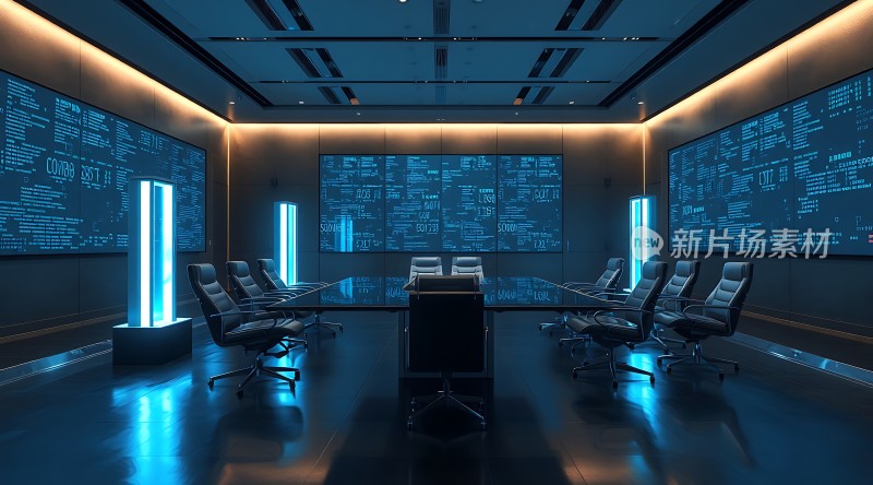 科技感会议室未来主义风格