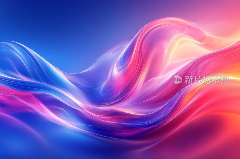 绚丽多彩的流动波浪背景