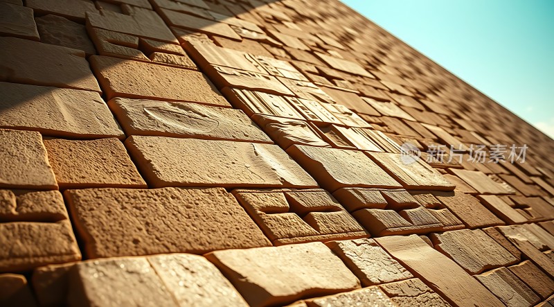 阳光下的砖墙艺术