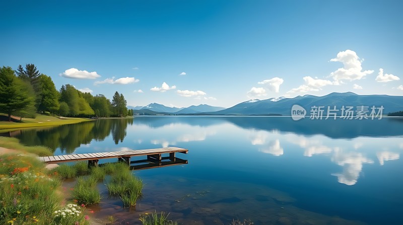 湖光山色映翠波