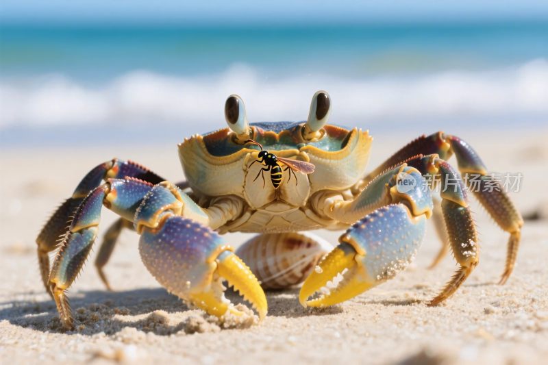 海滩螃蟹特写