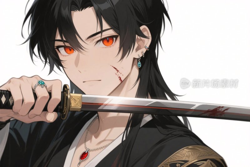 古风持刀动漫角色