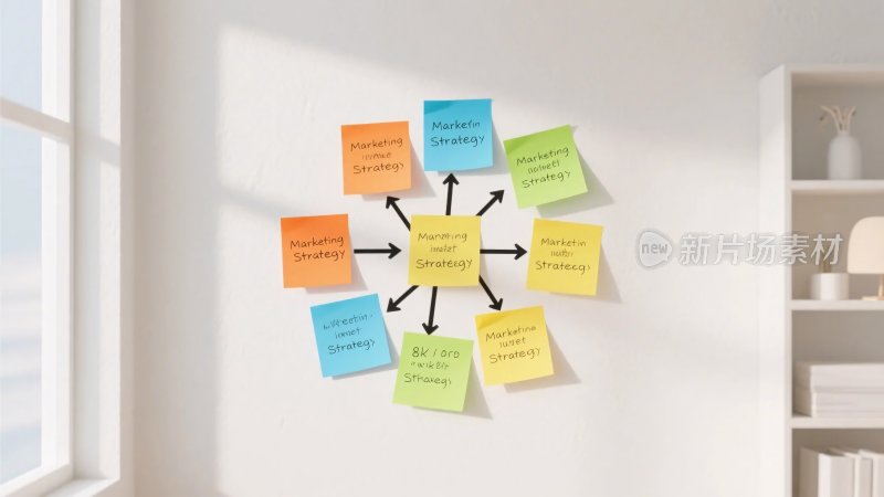 墙面便签思维导图