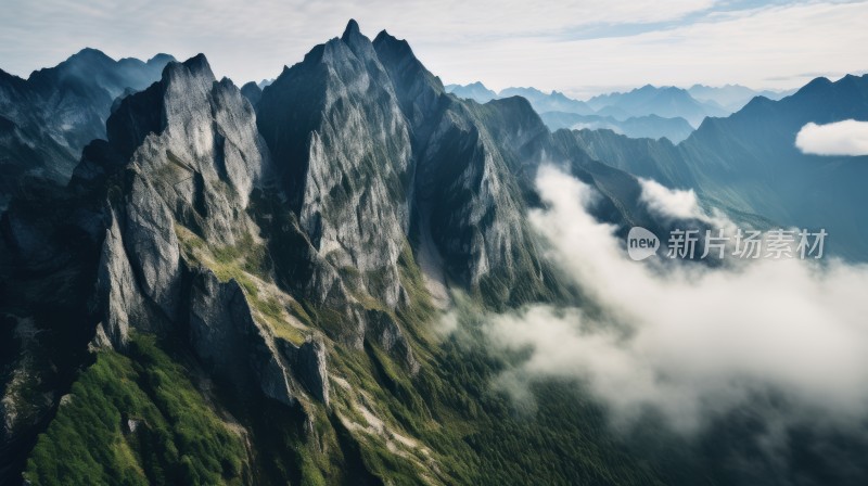 云雾缭绕的山峰