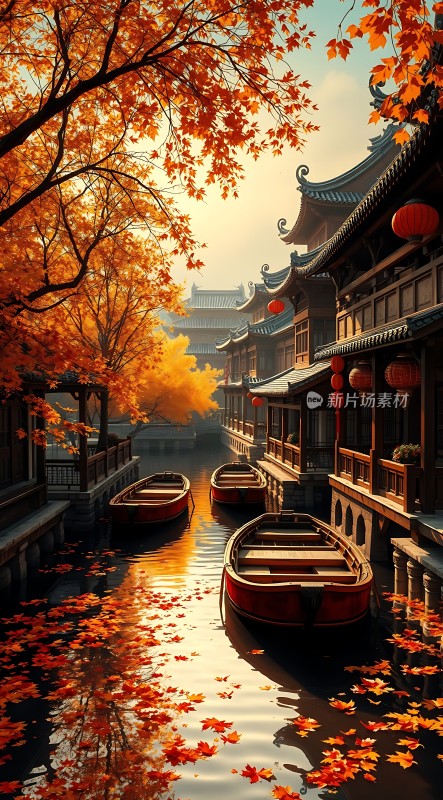 秋日古巷水乡情