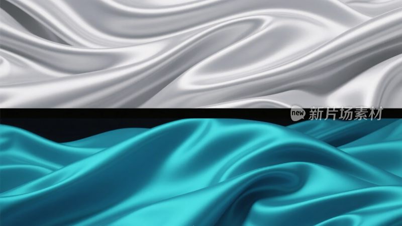 蓝白绸缎质感画面展示