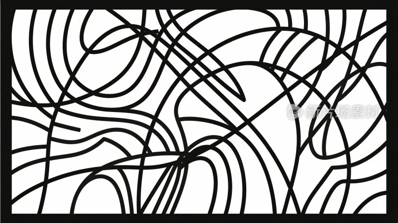 黑白线条抽象图案