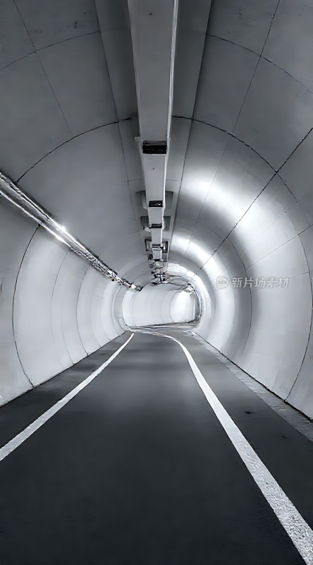 隧道深处光影交错探索未知的旅程