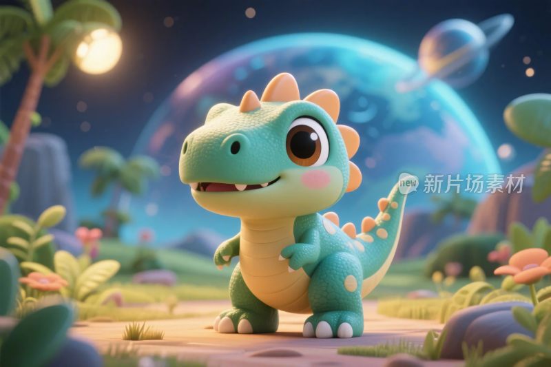 卡通小恐龙插画