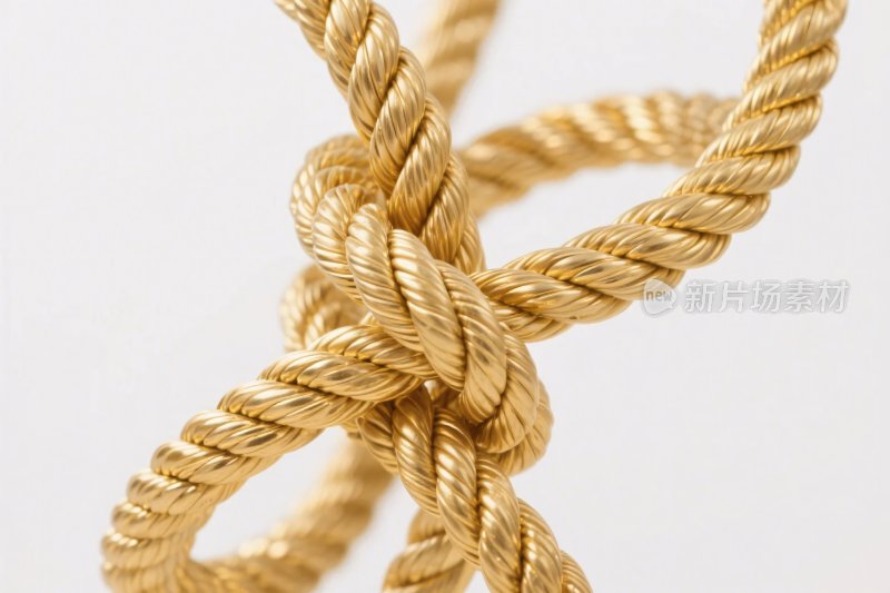金色绳结特写