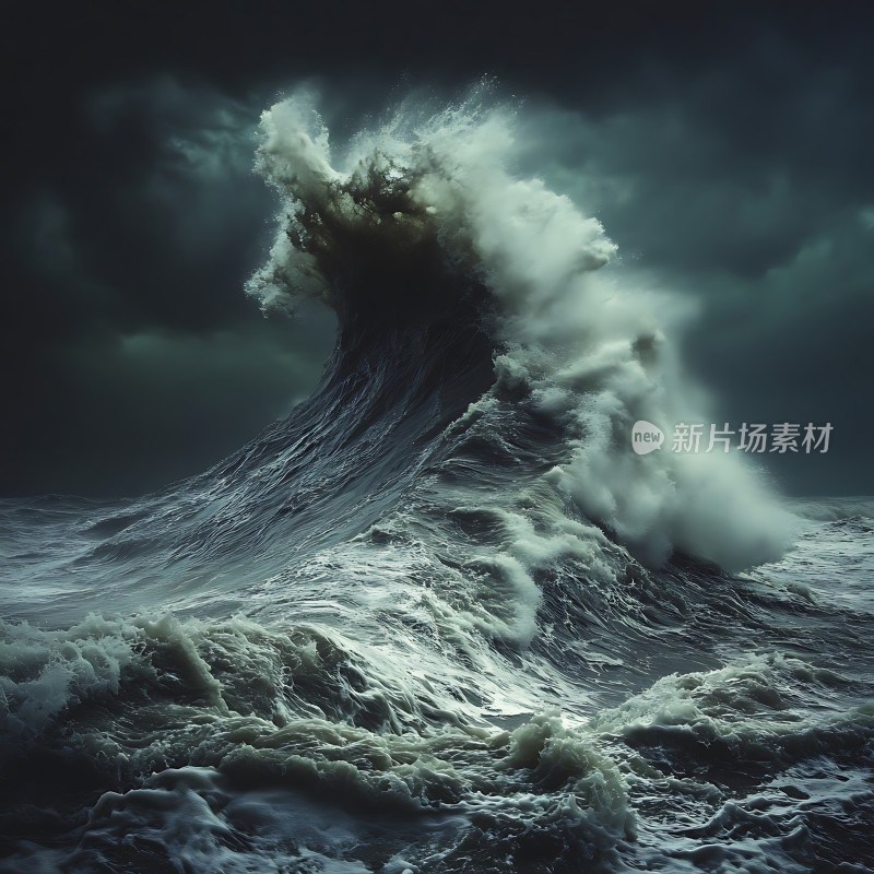 巨浪翻滚海天一色