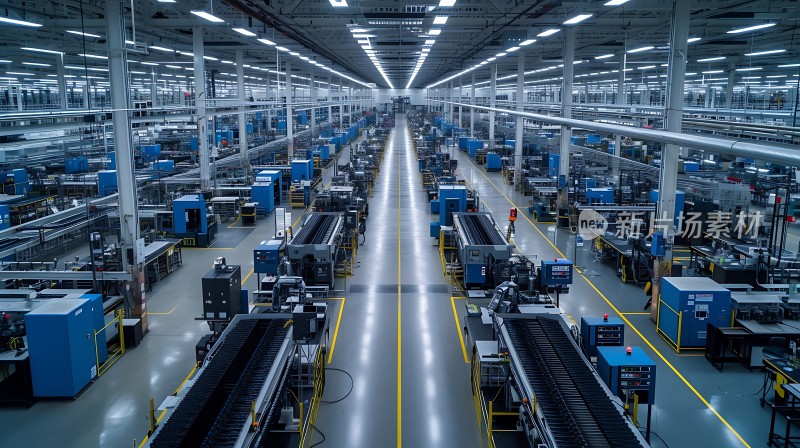 现代工厂生产线全景展示