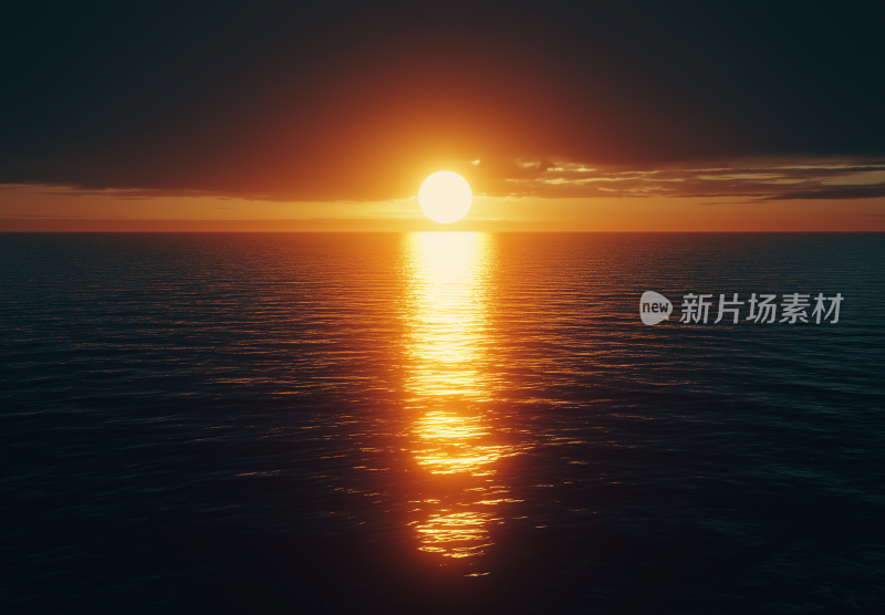 夕阳 大海 月圆 日出日落