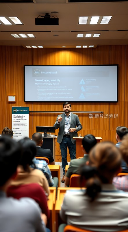 讲座现场专家分享知识观众认真聆听