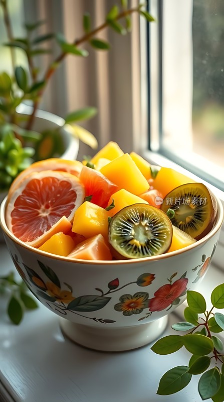 阳光下的水果拼盘