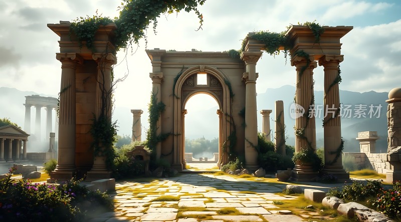 古罗马遗迹阳光下的辉煌与衰败