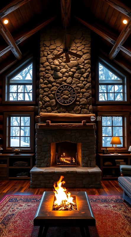 温馨壁炉温暖之家