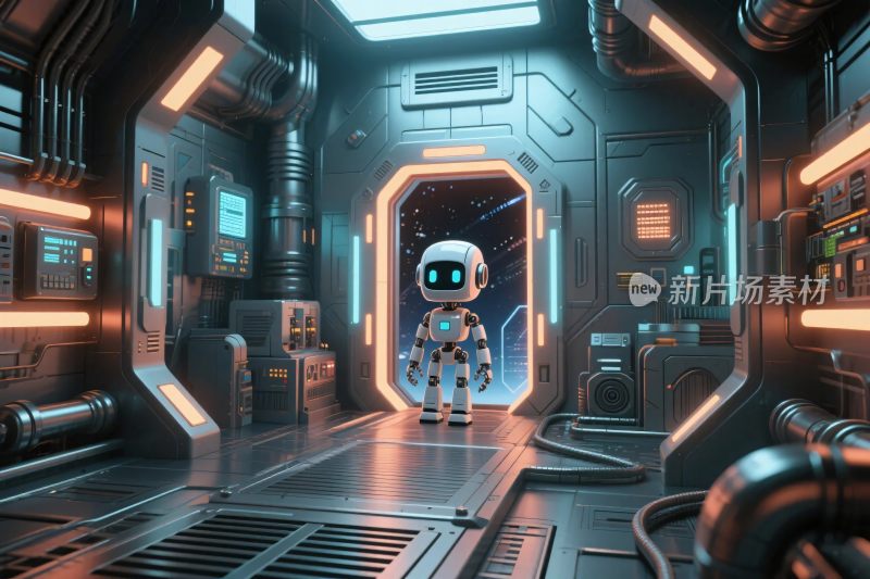 科幻太空舱宇航员