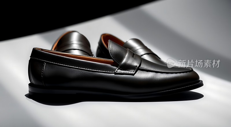 黑色皮鞋时尚优雅质感十足