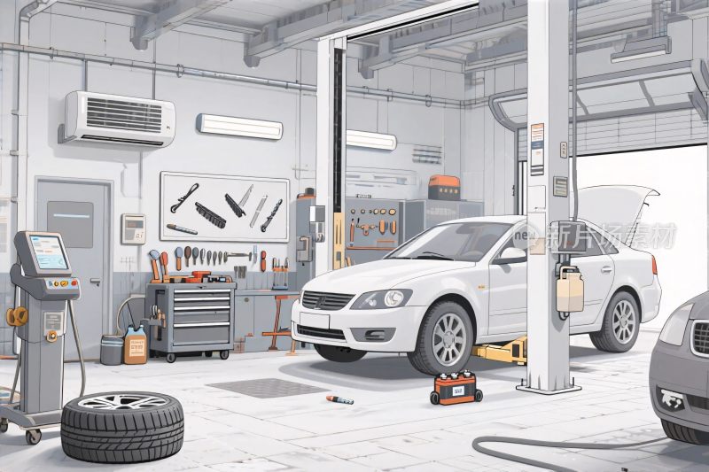 汽车维修店内景