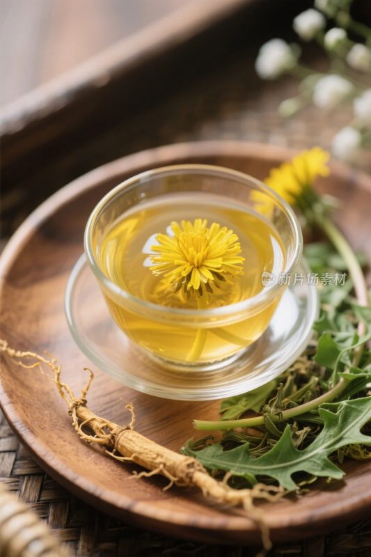 蒲公英花草茶静物