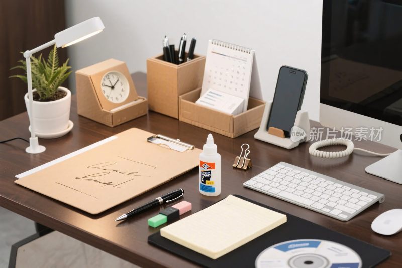 办公桌面布置摄影