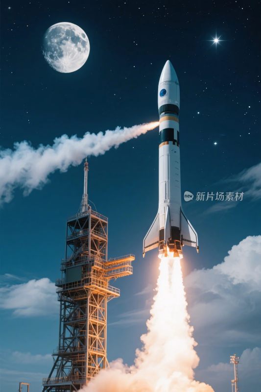 航天火箭发射升空