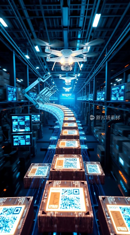 智能物流中心无人机与机器人协作高效作业