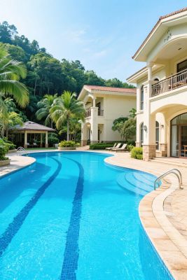 豪华泳池别墅景观 豪华泳池别墅景观