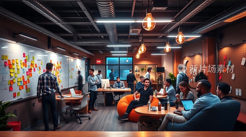 创意碰撞头脑风暴会议现场