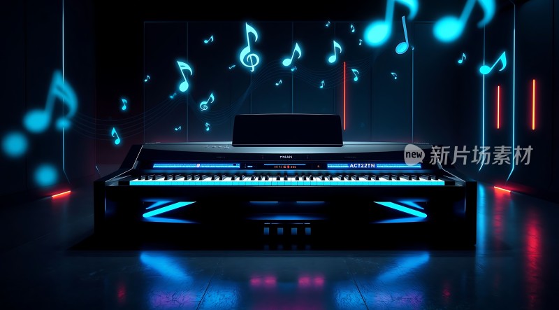 钢琴与音符的结合展现音乐的魅力