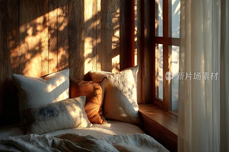 阳光洒落的温馨窗边角落