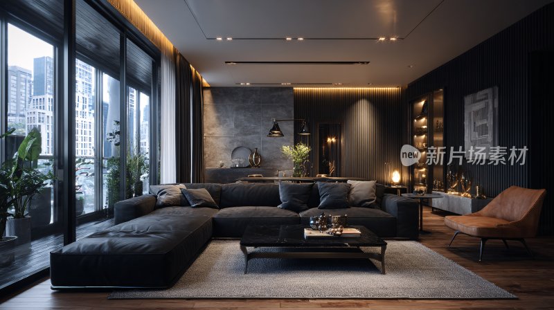 现代简约风客厅室内场景